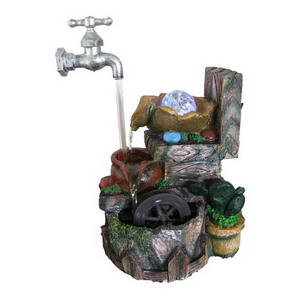 Crystal ball waterwheel humidifier home garden decoration