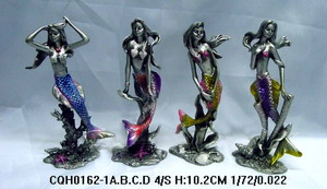 Mermaid figures desk decorative article