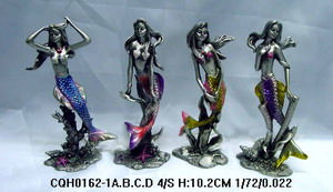 Mermaid figures desk decorative article