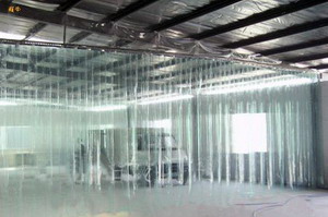 Clear soft glass customized shop curtain 2MM thick