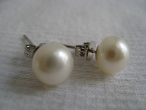 100% natural pearl ear stud nail top grade OEM