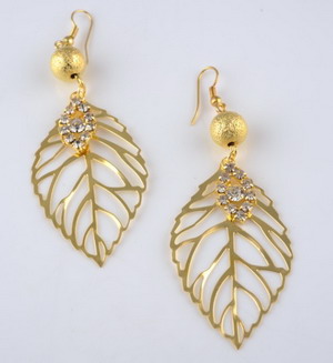 Top grade alloy LEAF style earring ear stud nail